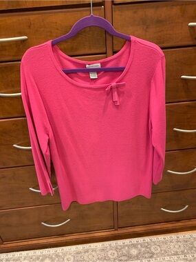 Pink Scoop Neck Knit Top